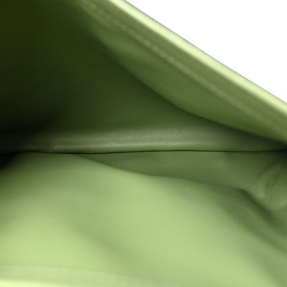 Gucci Roxy Calfskin Web Medium Blondie Top Handle Shoulder Flap Bag Salamander Green 5 of 10