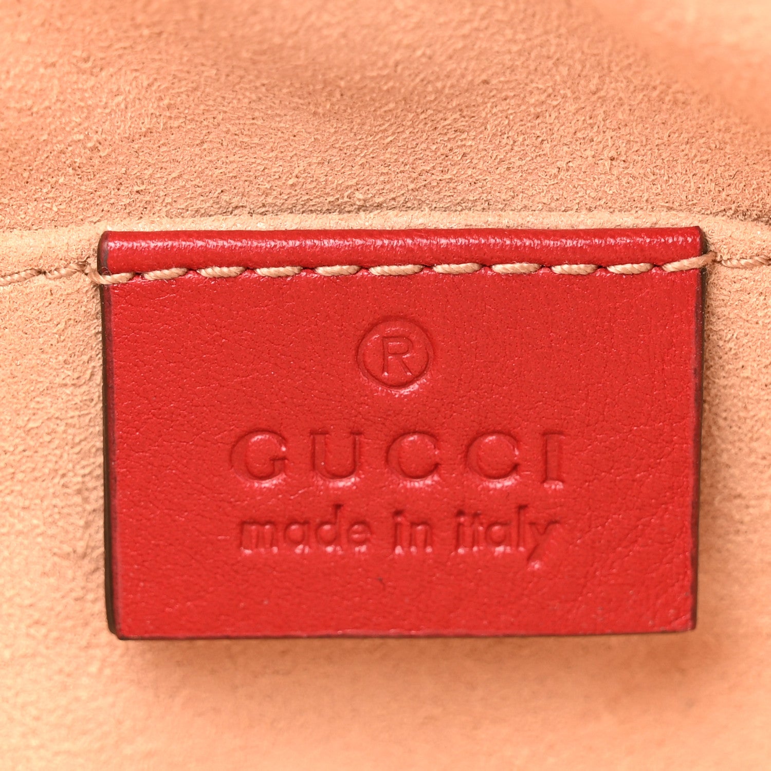 Gucci Calfskin Matelasse GG Marmont Belt Bag 85 34 Hibiscus Red