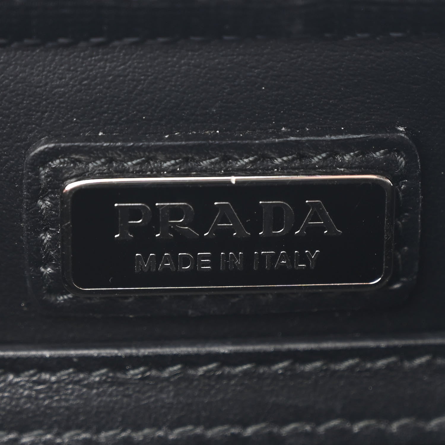 Prada Spazzolato Small Brique Crossbody Bag Black 6 of 10
