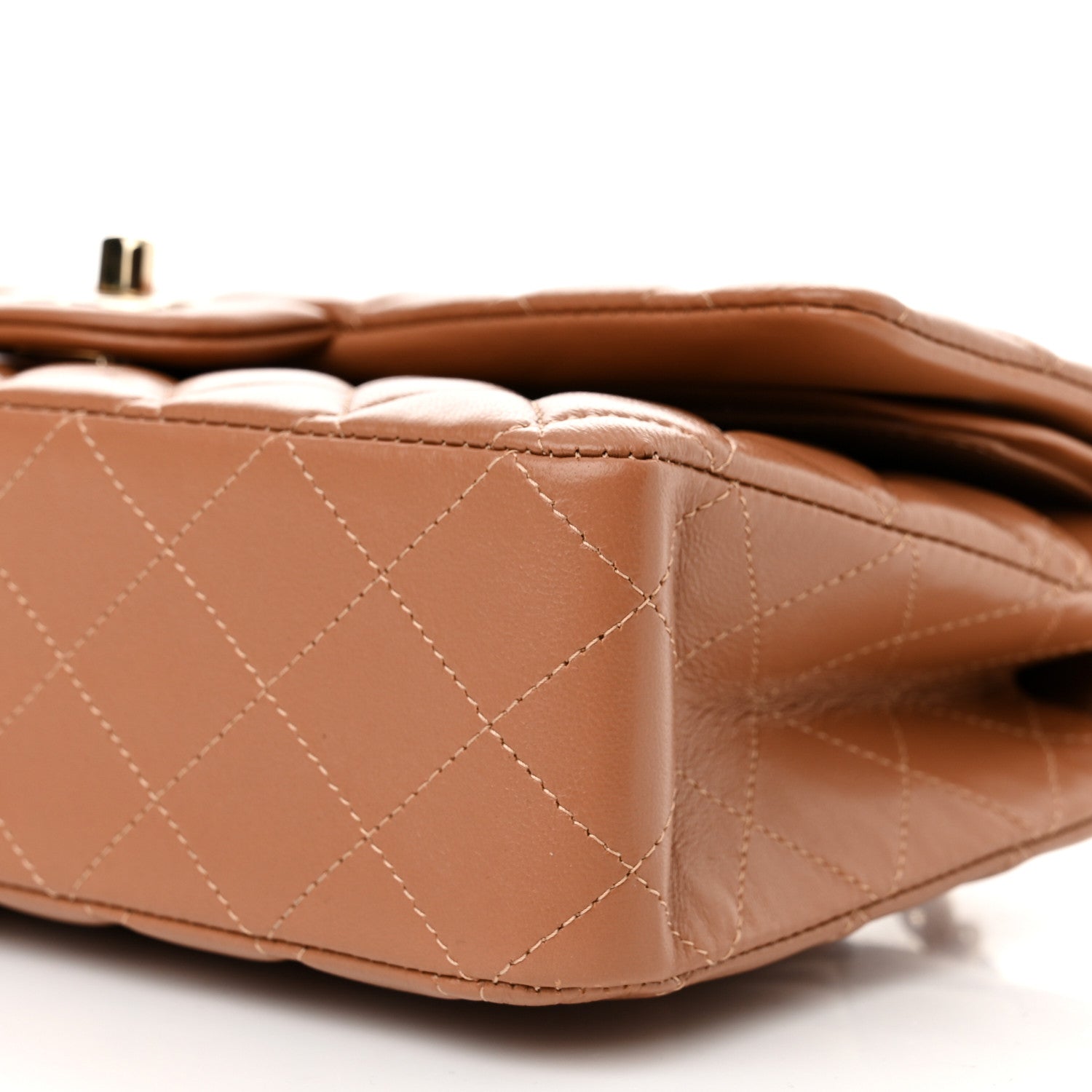 Chanel Lambskin Quilted Medium Double Flap Brown 10 of 10