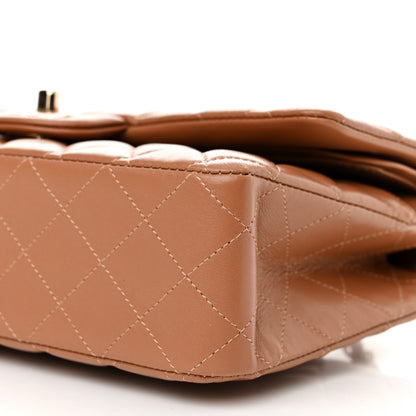 Chanel Lambskin Quilted Medium Double Flap Brown 10 of 10
