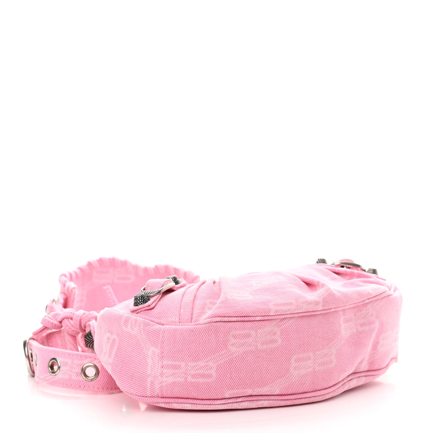 Denim BB Monogram Le Cagole Shoulder Bag XS Pink