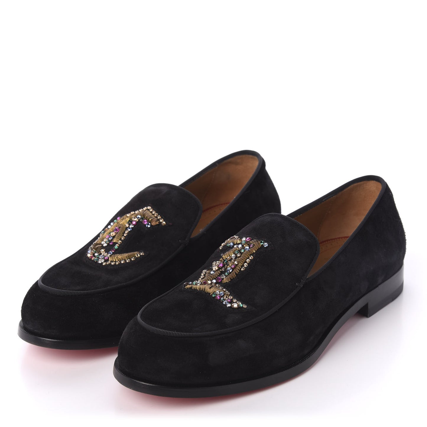 Veau Velours Mens Laperouse Flat Loafers 41 Black