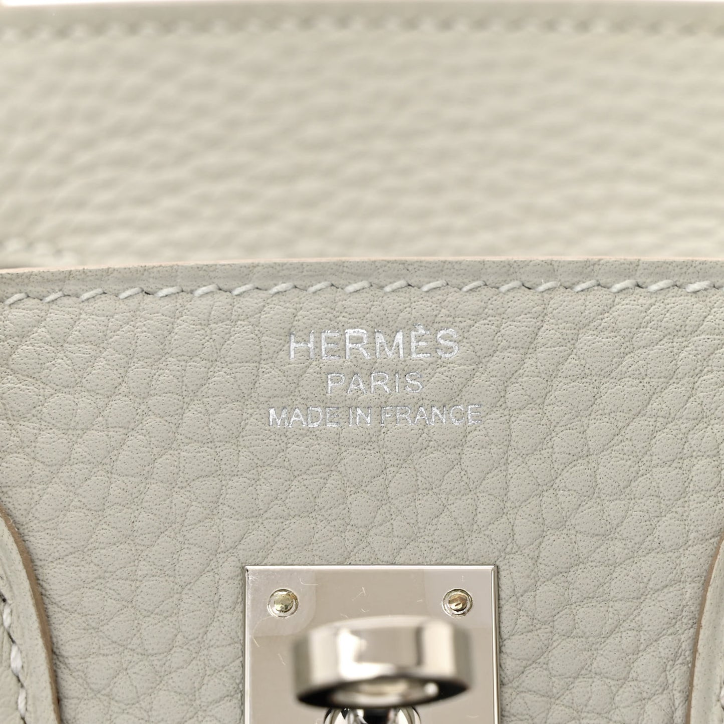 Togo Verso Birkin 25 Gris Perle Nata