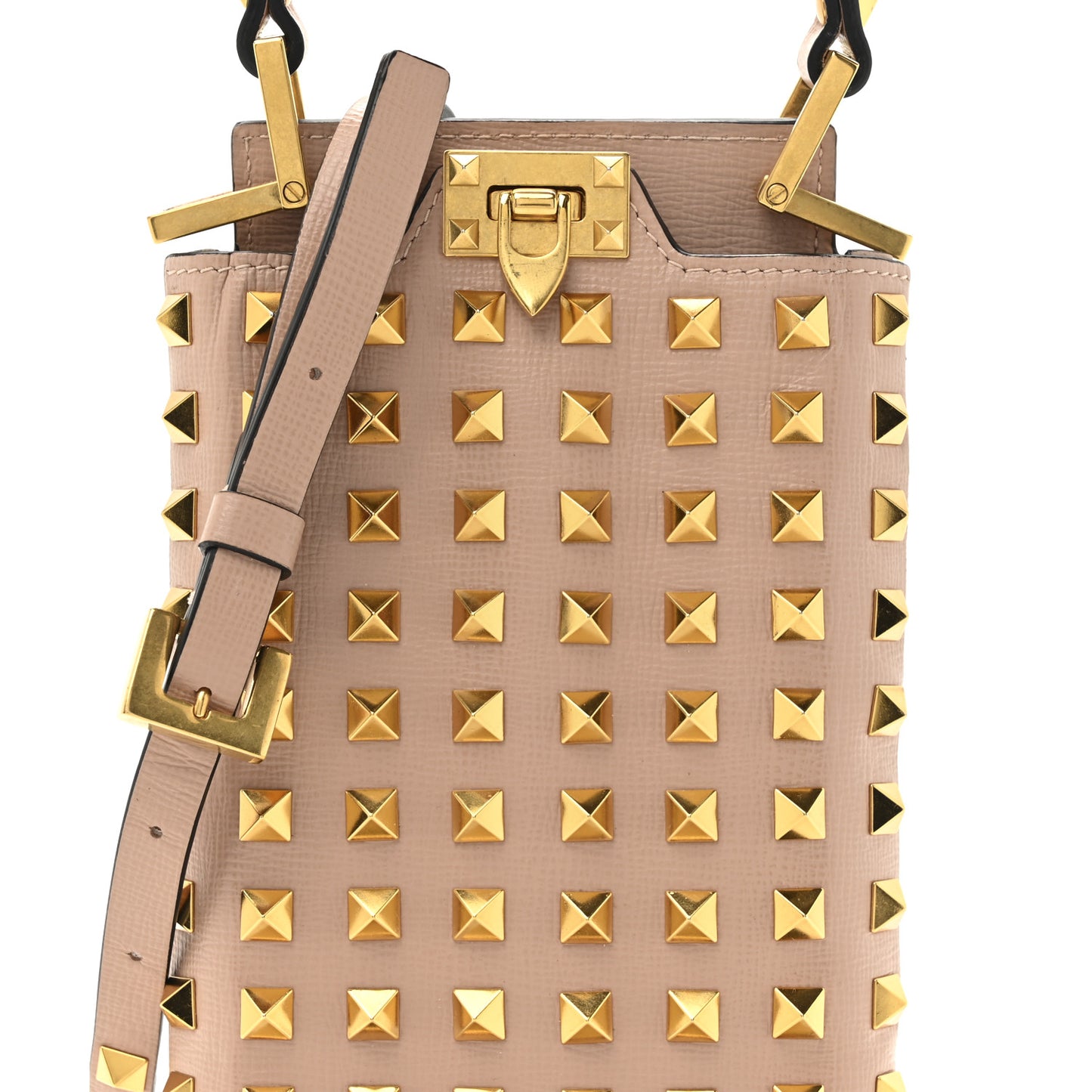 Calfskin Alcove Phone Case Crossbody Poudre