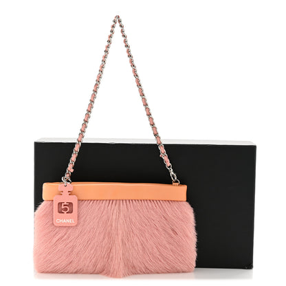 Chanel Rabbit Fur N°5 Pochette Pink Orange 13 of 13