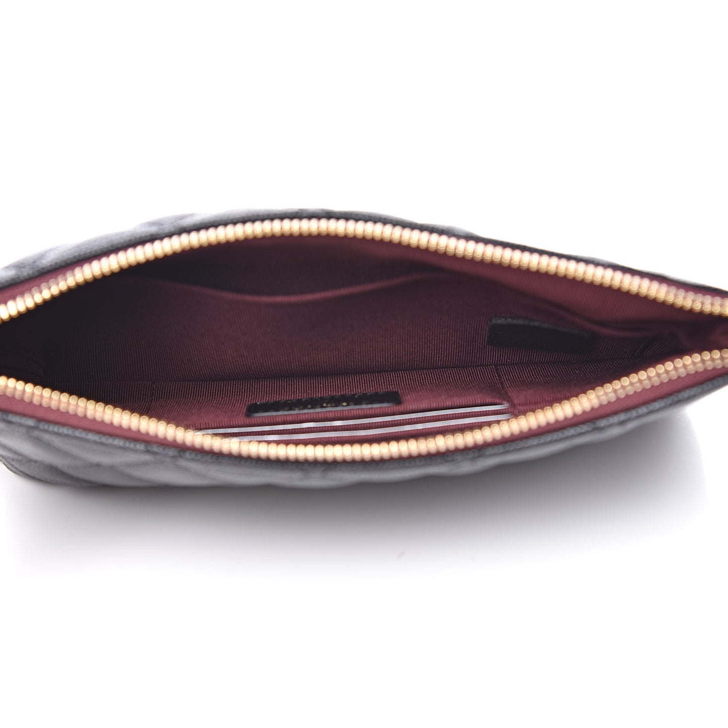 Caviar Quilted Small Pouch Black