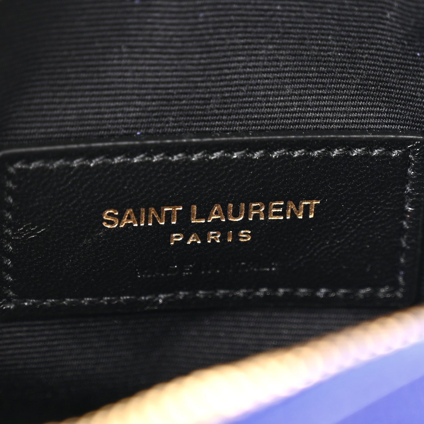 Grain De Poudre Matelasse Monogram Baby Lou Camera Bag Sapphire Blue