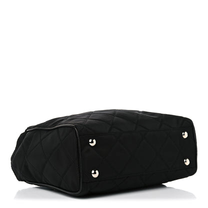 Prada Nylon Tessuto Impuntu Quilted Shoulder Bag Black 4 of 13
