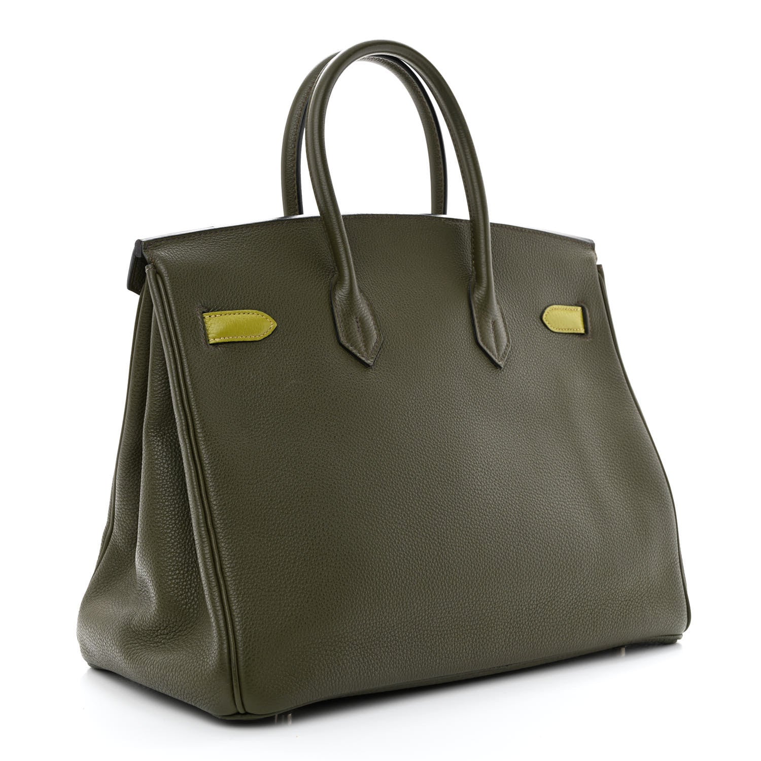 Hermes Togo Chevre Mysore Bi-Color Birkin 35 Vert Veronese Vert Anis 3 of 13