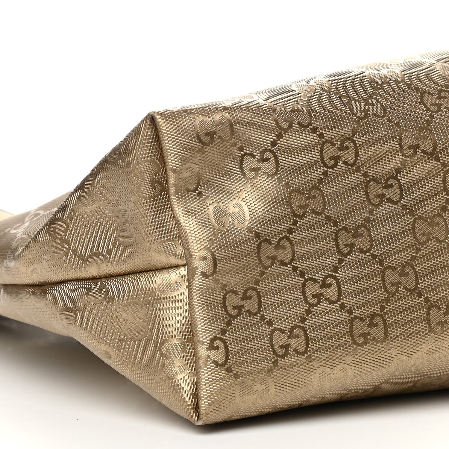 Gucci Imprime Monogram Medium Zippered Shopping Tote Champagne 9 of 11