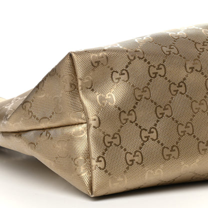 Gucci Imprime Monogram Medium Zippered Shopping Tote Champagne 9 of 11