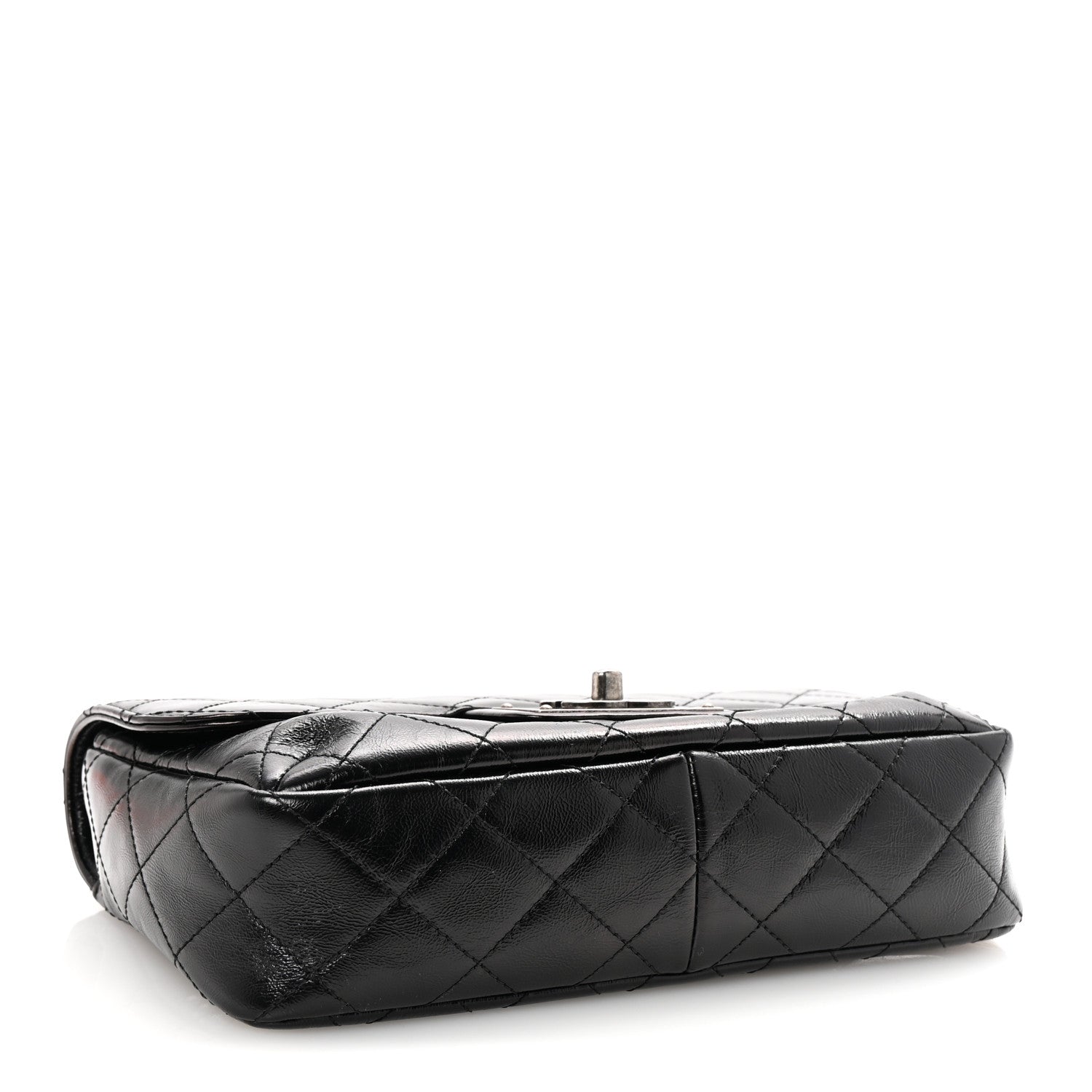 Chanel Shiny Goatskin Quilted Medium Flap Black 4 of 10