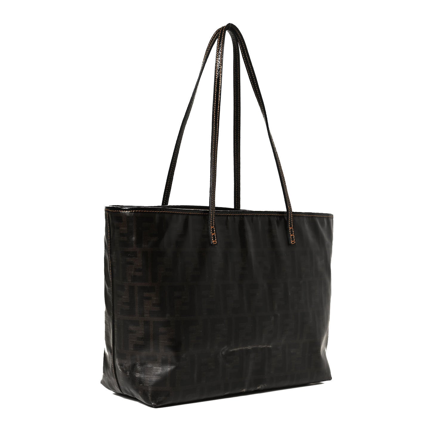 Zucca Spalmati Matrioska Small Roll Tote Tobacco Black