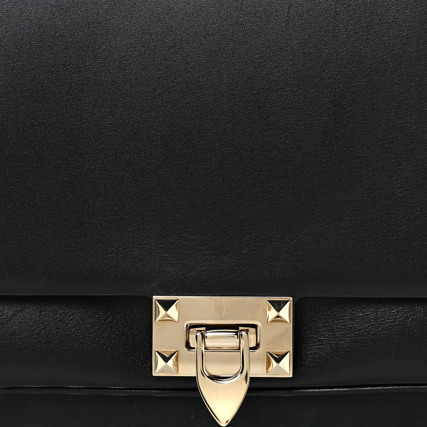 Vitello Rockstud Flip Lock Flap Messenger Black