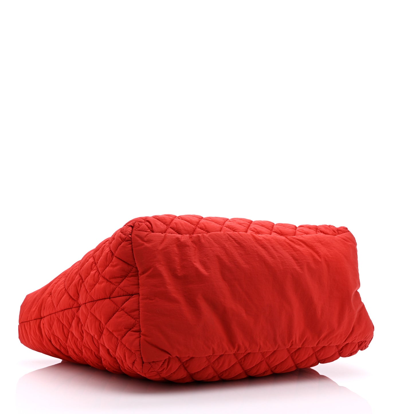 Nylon Quilted Large Coco Cocoon Tote Red