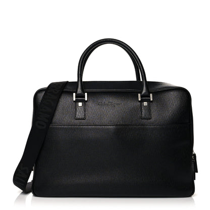 Salvatore Ferragamo Calfskin Zip Around Briefcase Black 1 of 13