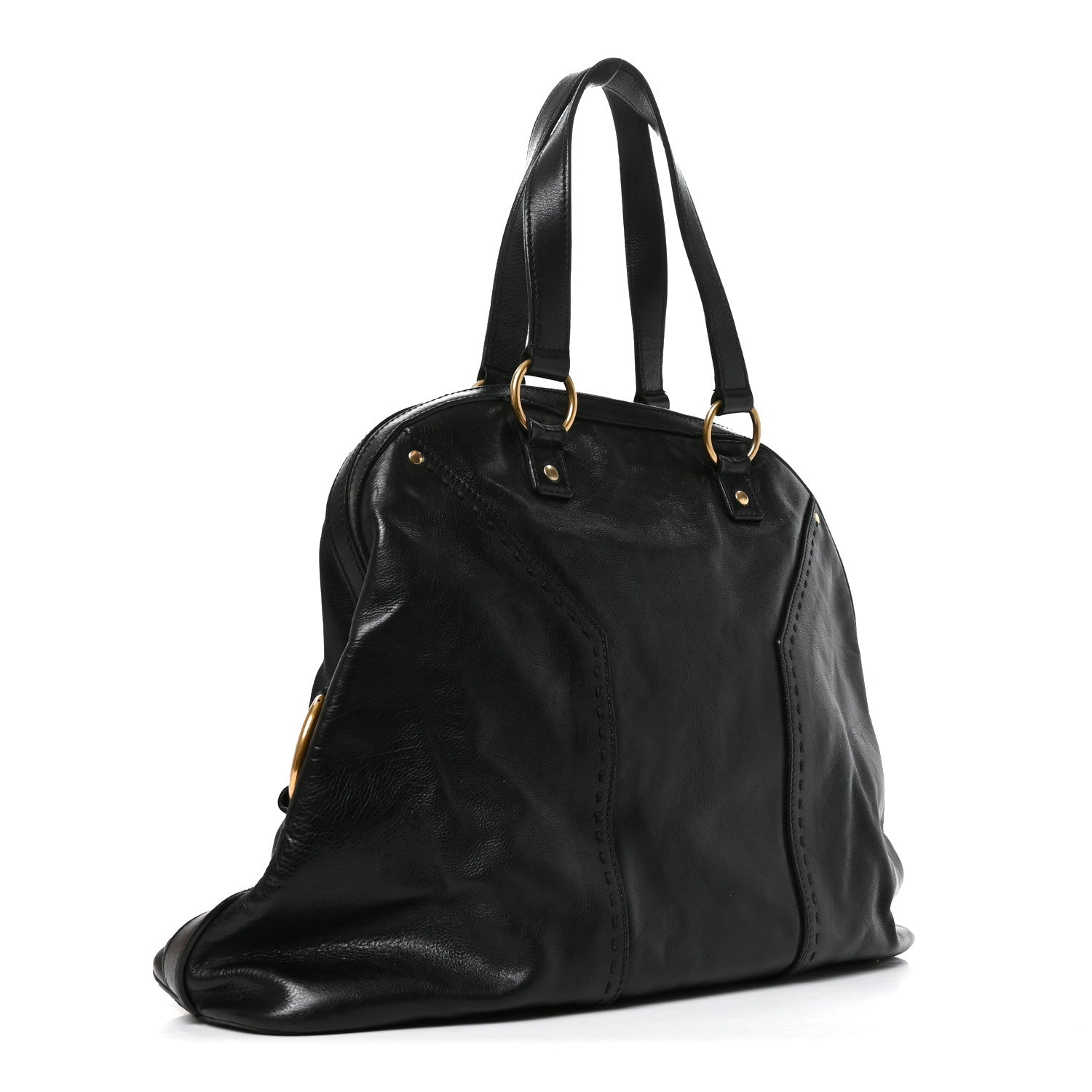 Saint Laurent Calfskin Oversized Muse Black 2 of 9