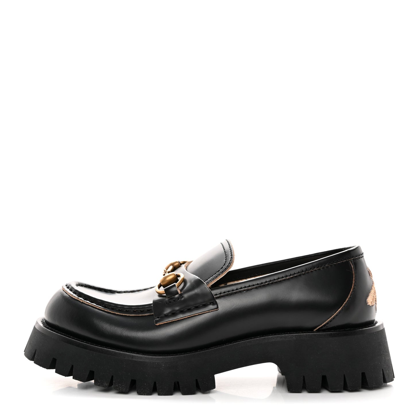 Cordovan Lux Womens Harald Horsebit 25mm Platform Loafers 37 Black