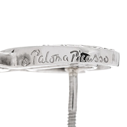 Tiffany Platinum Diamond Loving Heart Earrings 6 of 6