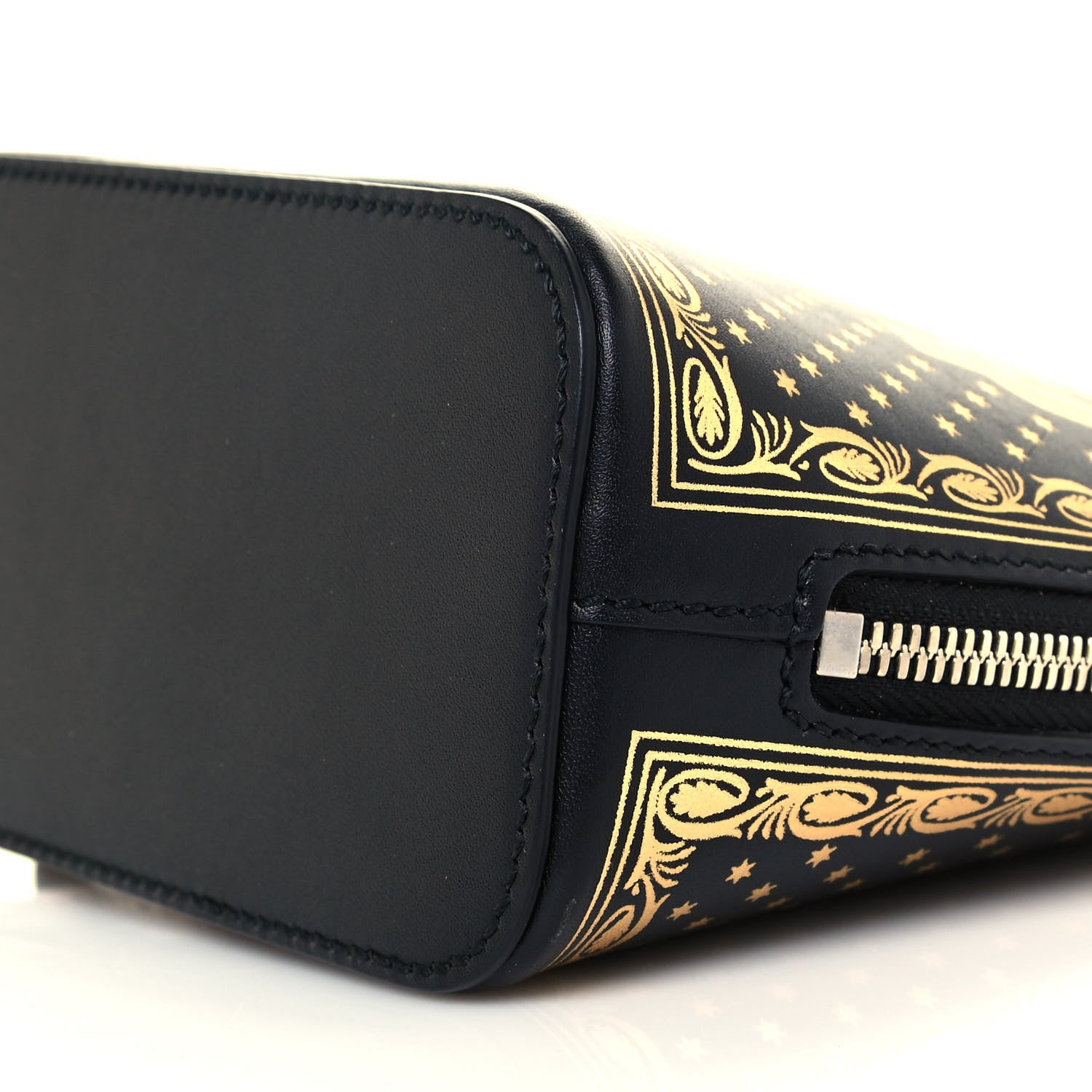 Gucci X SEGA Calfskin GUCCY Stars Mini Dome Shoulder Bag Black Gold 10 of 11