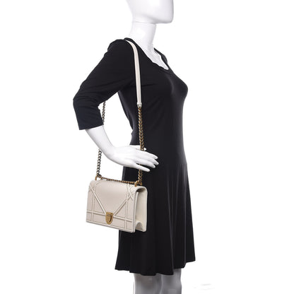 Christian Dior Lambskin Studded Medium Diorama Flap Bag Latte 2 of 16