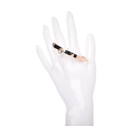 Hermes 18K Rose Gold PM Collier De Chien Bracelet LG 2 of 5