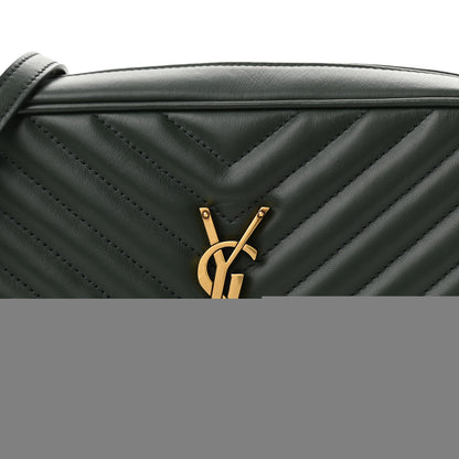 Saint Laurent Calfskin Matelasse Monogram Lou Camera Green 8 of 10