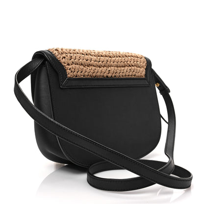 Saint Laurent Woven Raffia Monogram Kaia Satchel Tan 3 of 8