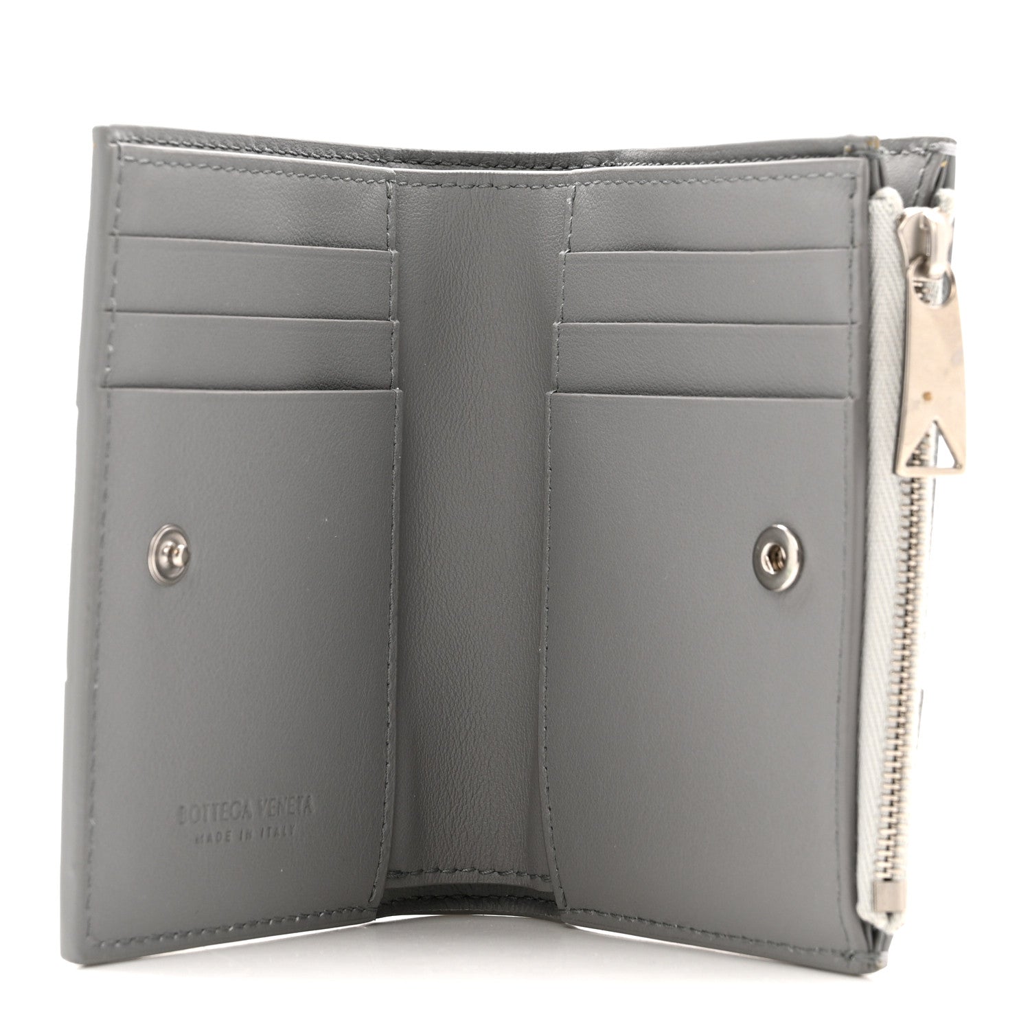 Bottega Veneta Metallic Patent Calfskin Maxi Intrecciato Small Bi