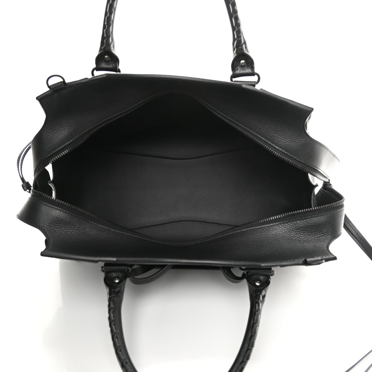 Grained Calfskin Neo Classic Black Hardware Medium City Black