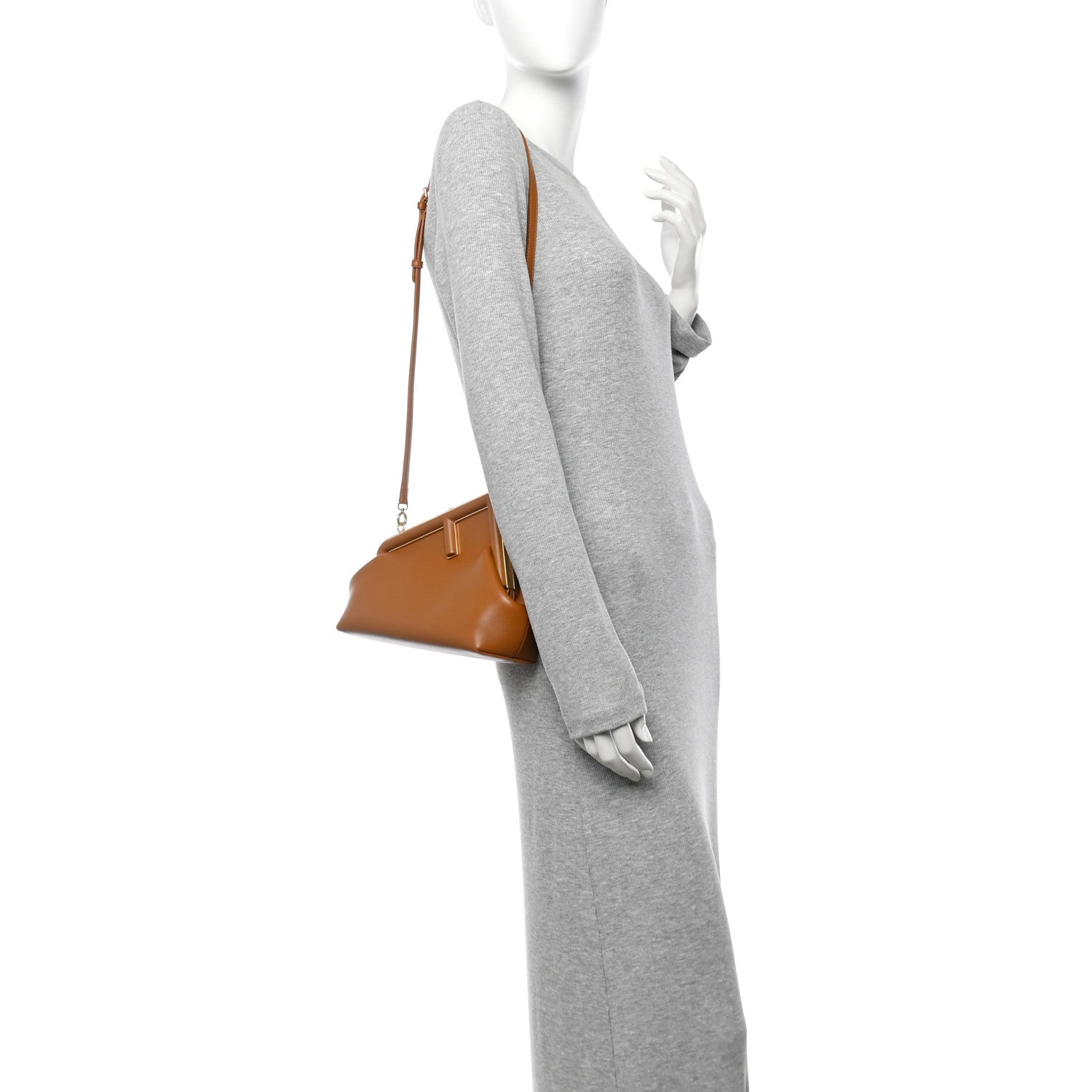 Fendi Shiny Nappa Small Fendi First Caramello 2 of 10