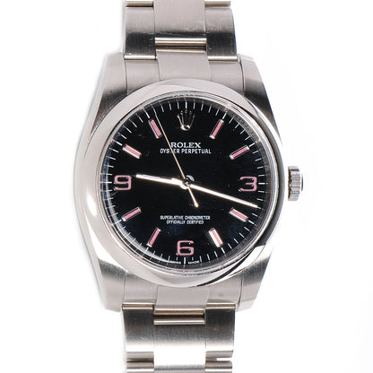 Rolex Stainless Steel 36mm Oyster Perpetual Watch Black 116000 1 of 7