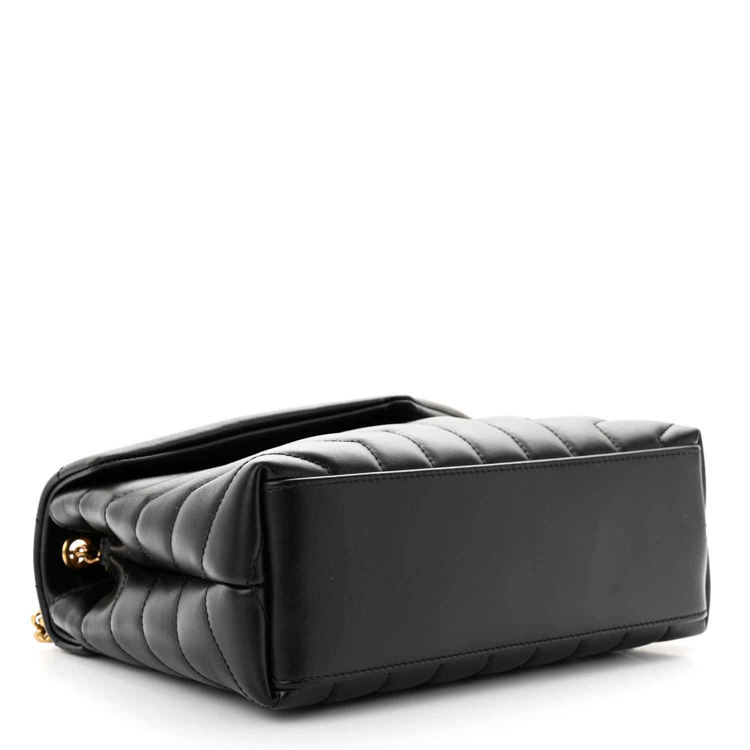Saint Laurent Calfskin Y Quilted Monogram Small Loulou Chain Satchel Black 4 of 12