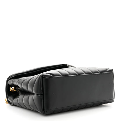 Saint Laurent Calfskin Y Quilted Monogram Small Loulou Chain Satchel Black 4 of 12