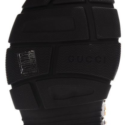 Gucci Nappa Mesh Studded Mens Aguru Sandals 10 Black 7 of 8