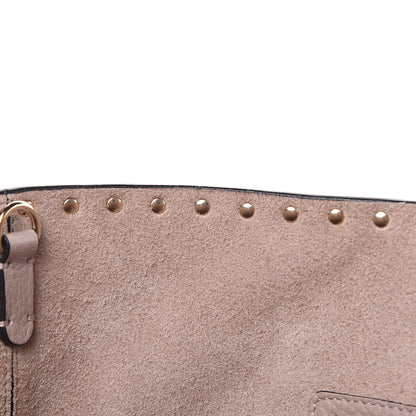 Valentino Garavani Grained Calfskin Rockstud Shoulder Tote Poudre 10 of 11