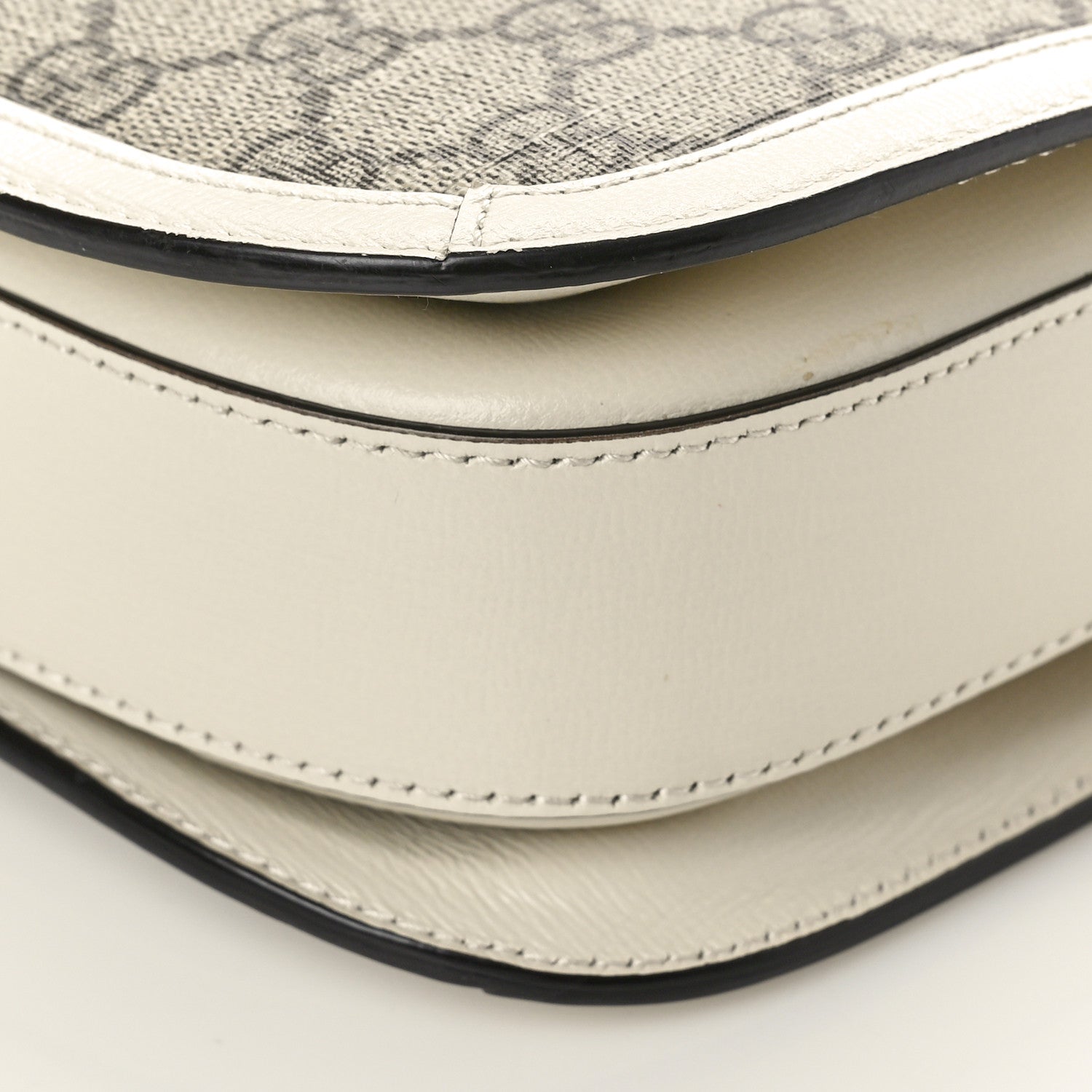 Gucci GG Supreme Monogram Horsebit 1955 Shoulder Bag Beige Mystic White 10 of 10