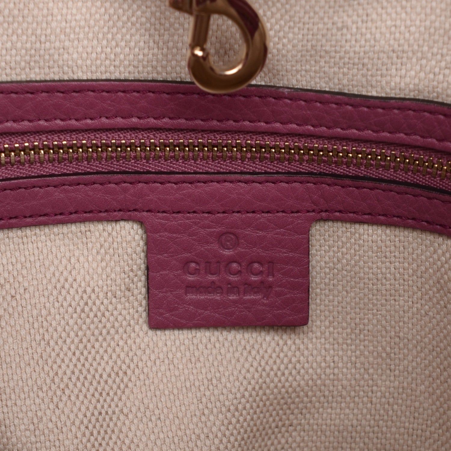 Gucci Pebbled Calfskin Medium Soho Chain Shoulder Bag Peonia Flower 6 of 7
