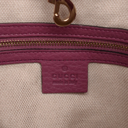 Gucci Pebbled Calfskin Medium Soho Chain Shoulder Bag Peonia Flower 6 of 7