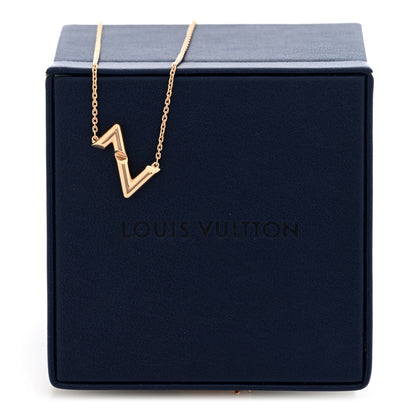 Louis Vuitton 18K Yellow Gold LV Volt Upside Down Pendant Necklace 6 of 6