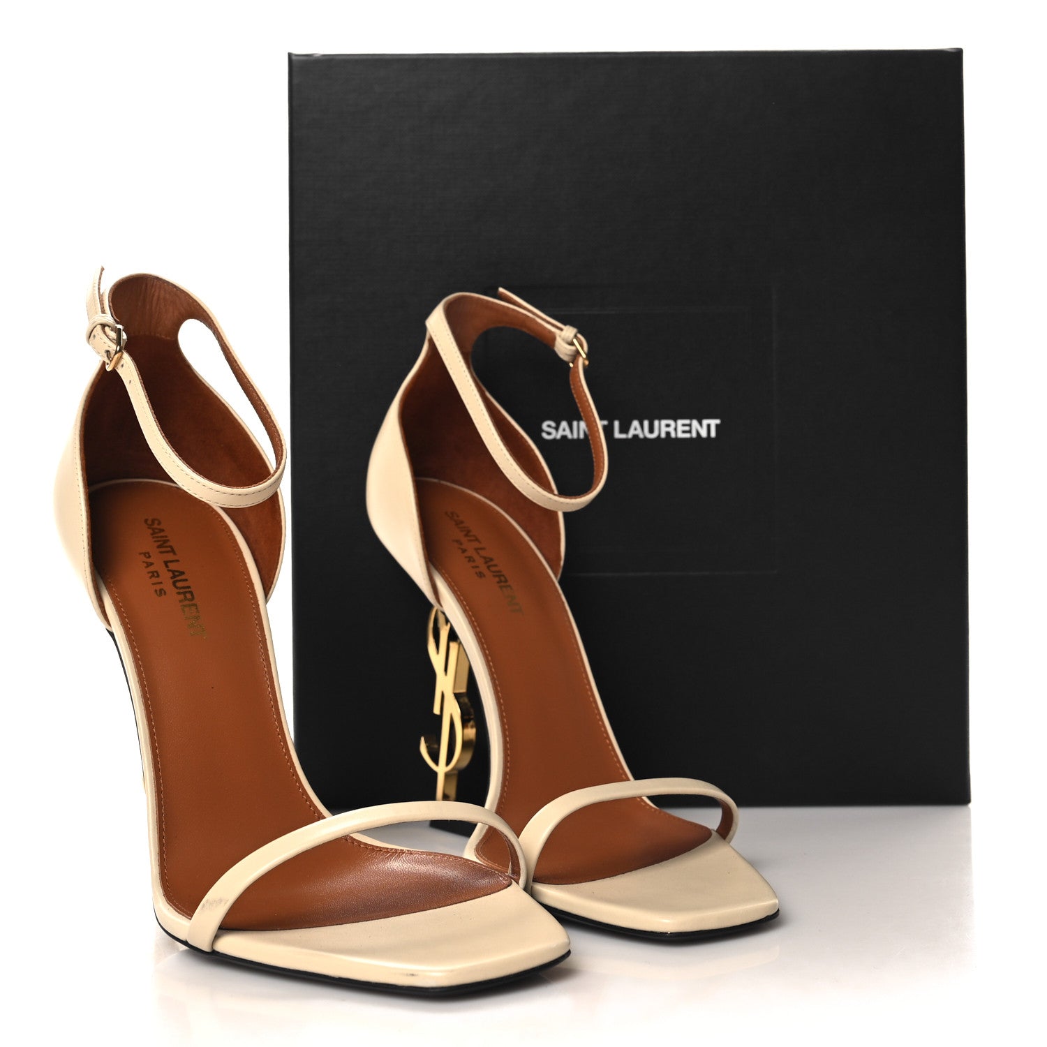 Saint Laurent Calfskin 110 Opyum Sandals 40 Real Beige 11 of 11