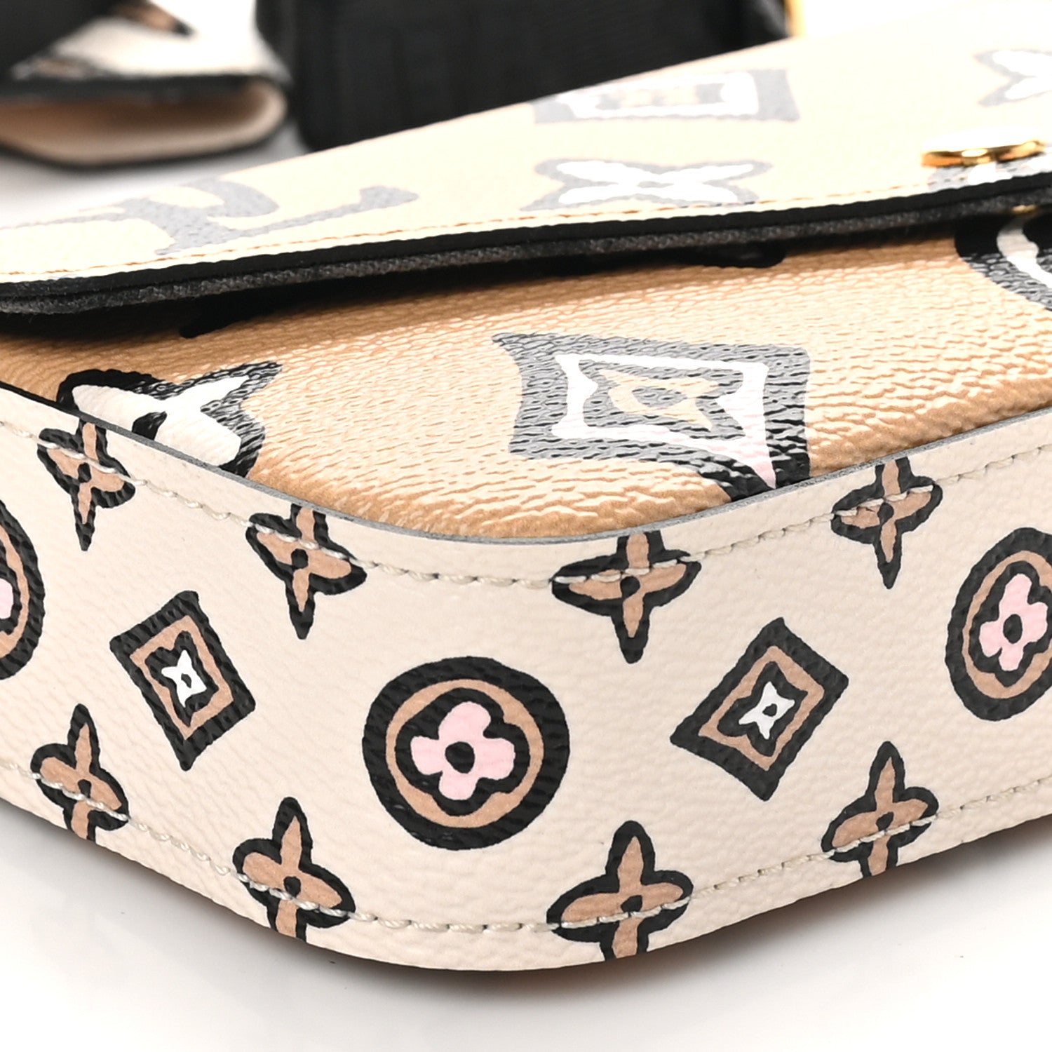 Louis Vuitton Monogram Wild At Heart Felicie Strap & Go Arizona Creme 7 of 9