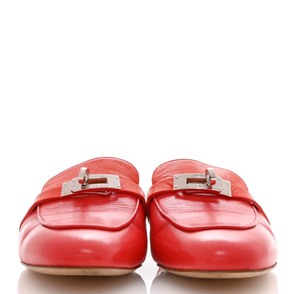 Hermes Goatskin Oz Mules 38 Rose Jaipur Feu 2 of 12