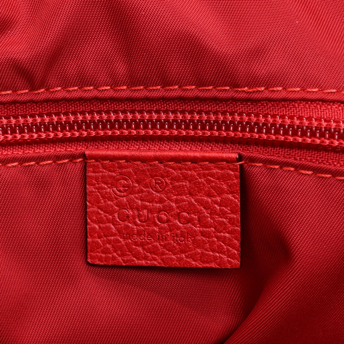 Nylon Monogram Dollar Calfskin Medium Vertical Tote Vibrant Red