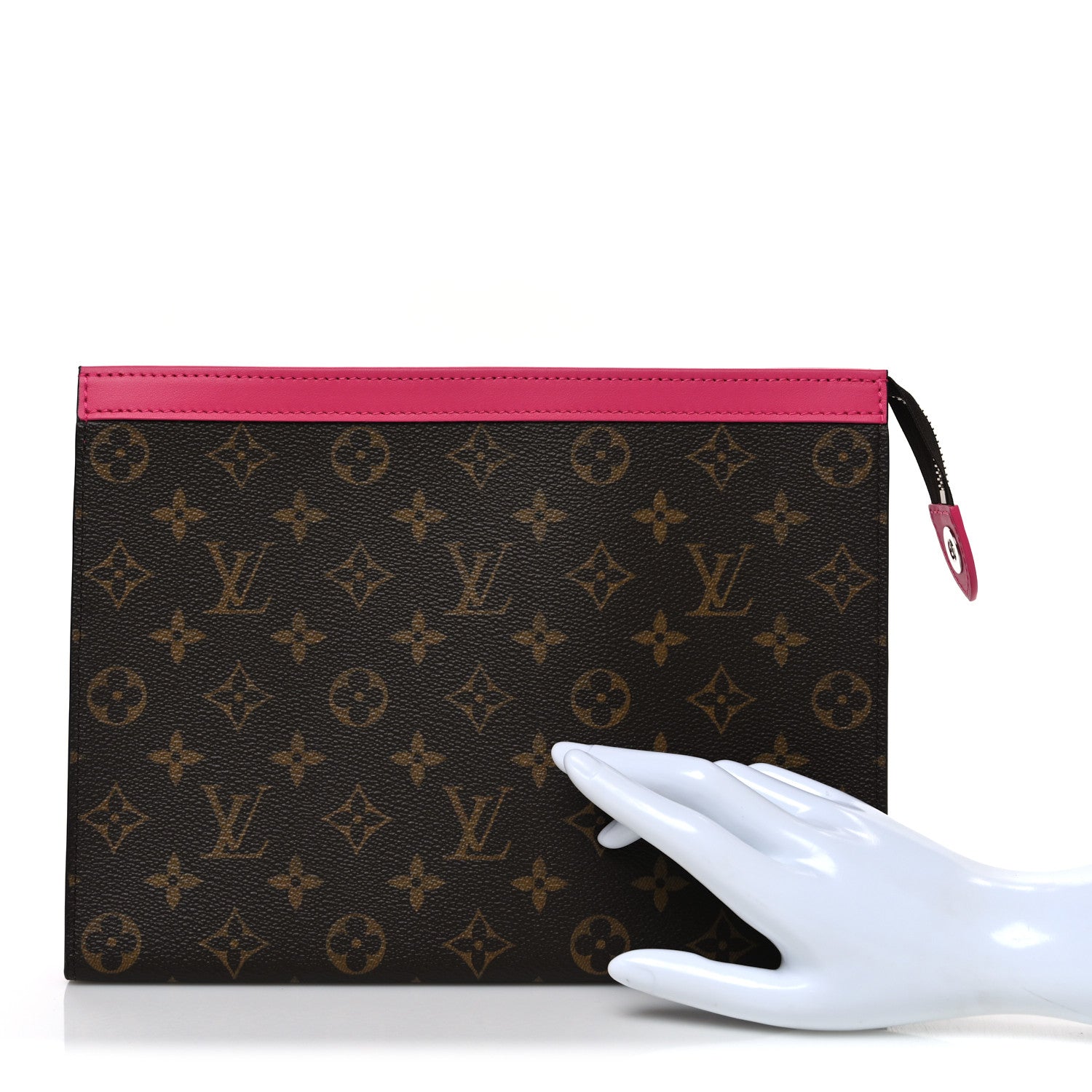 Louis Vuitton Monogram Macassar Pochette Voyage MM  Fuchsia 2 of 7