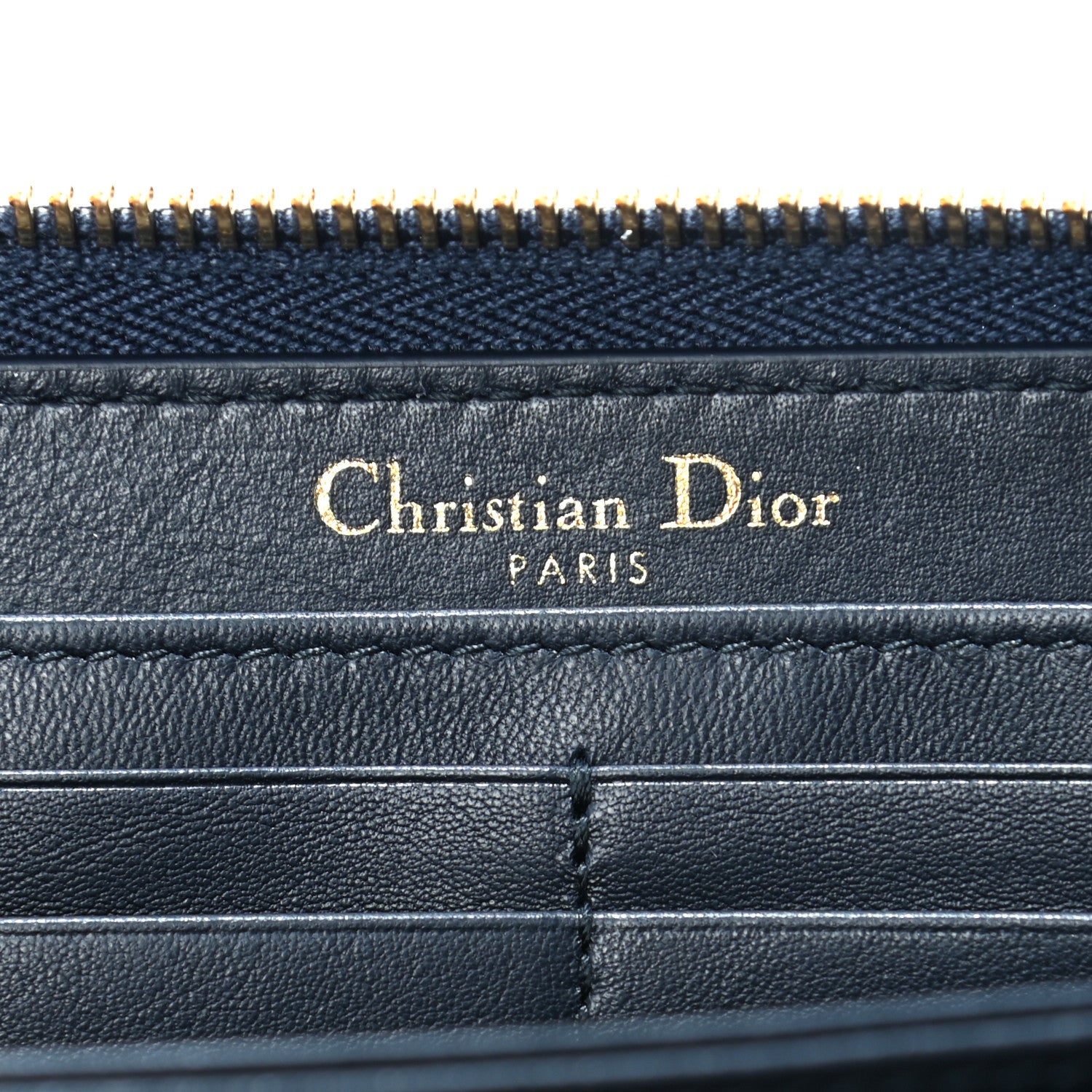 Christian Dior Oblique 30 Montaigne Zip Around Wallet Blue 6 of 9