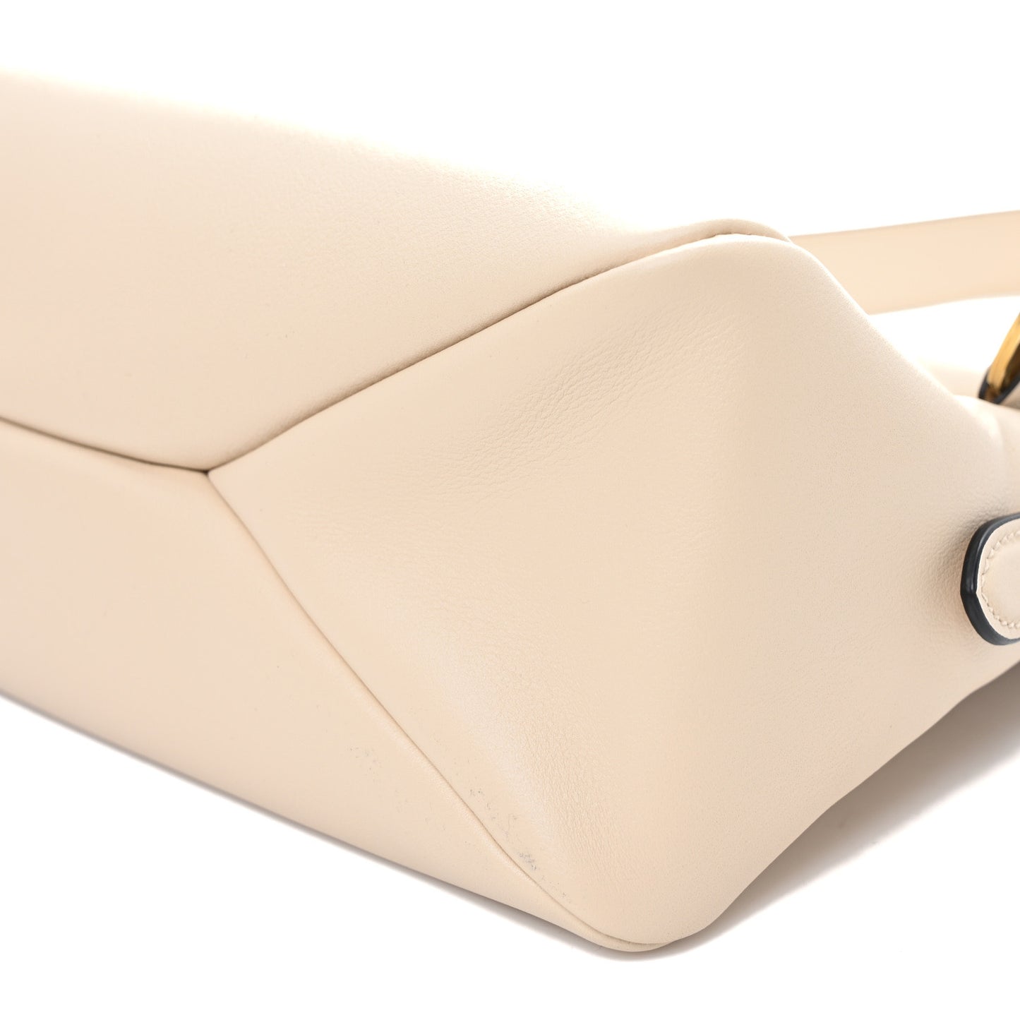Soft Calfskin Large Aimée Shoulder Bag Travertine