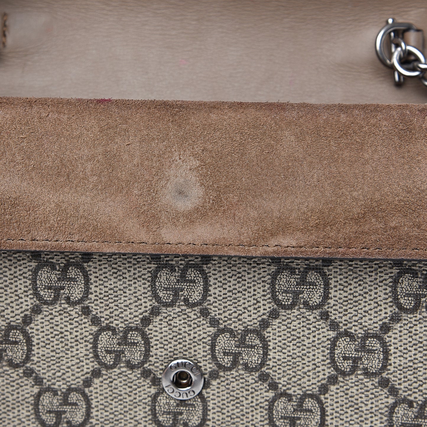 GG Supreme Monogram Super Mini Dionysus Shoulder Bag Taupe