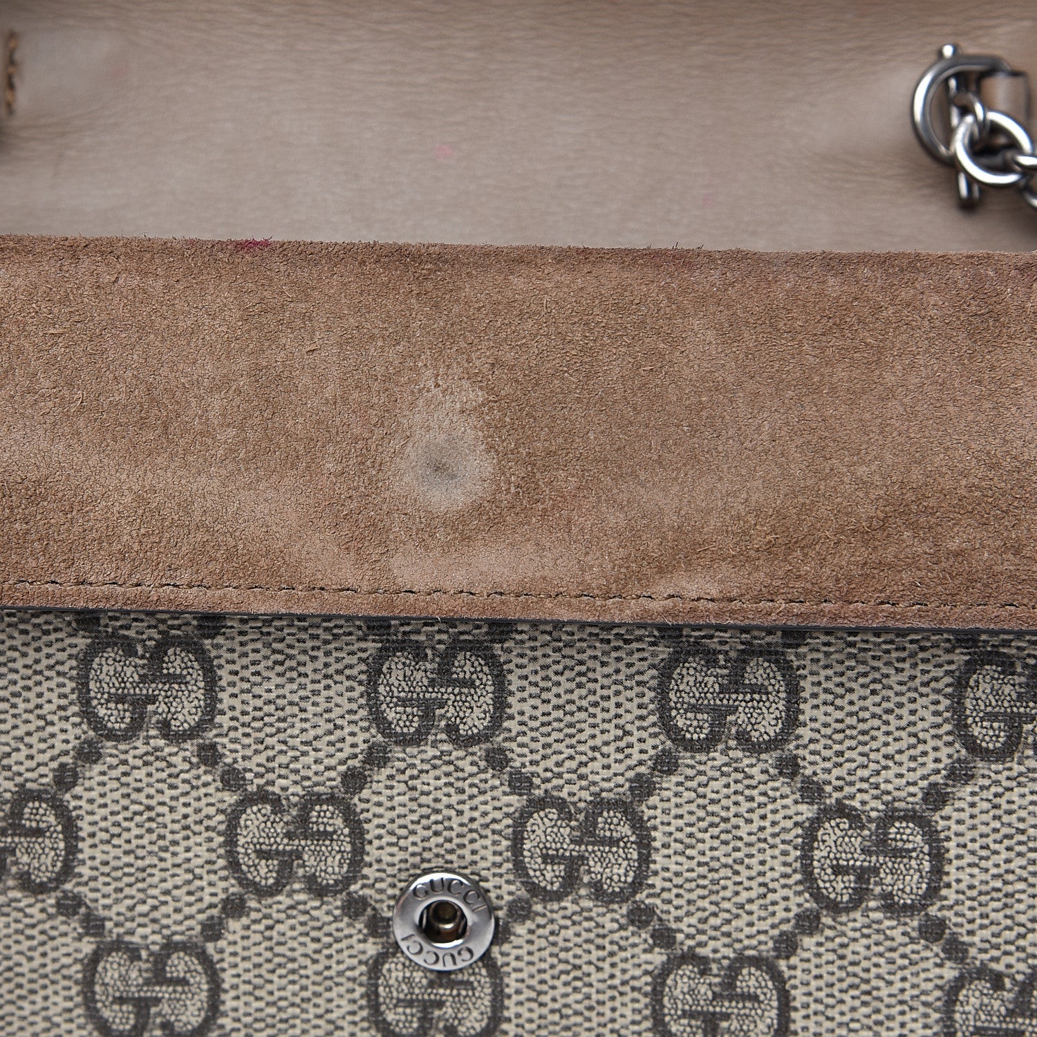 Gucci GG Supreme Monogram Super Mini Dionysus Shoulder Bag Taupe 8 of 9